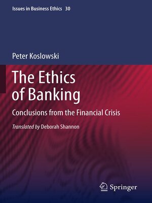 cover image of The Ethics of Banking